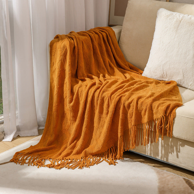 Premium Textured Knit Throw Blanket Bowlift