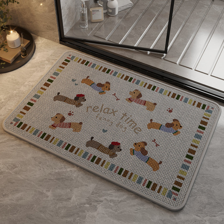 Funny Dog Indoor Mat Bowlift