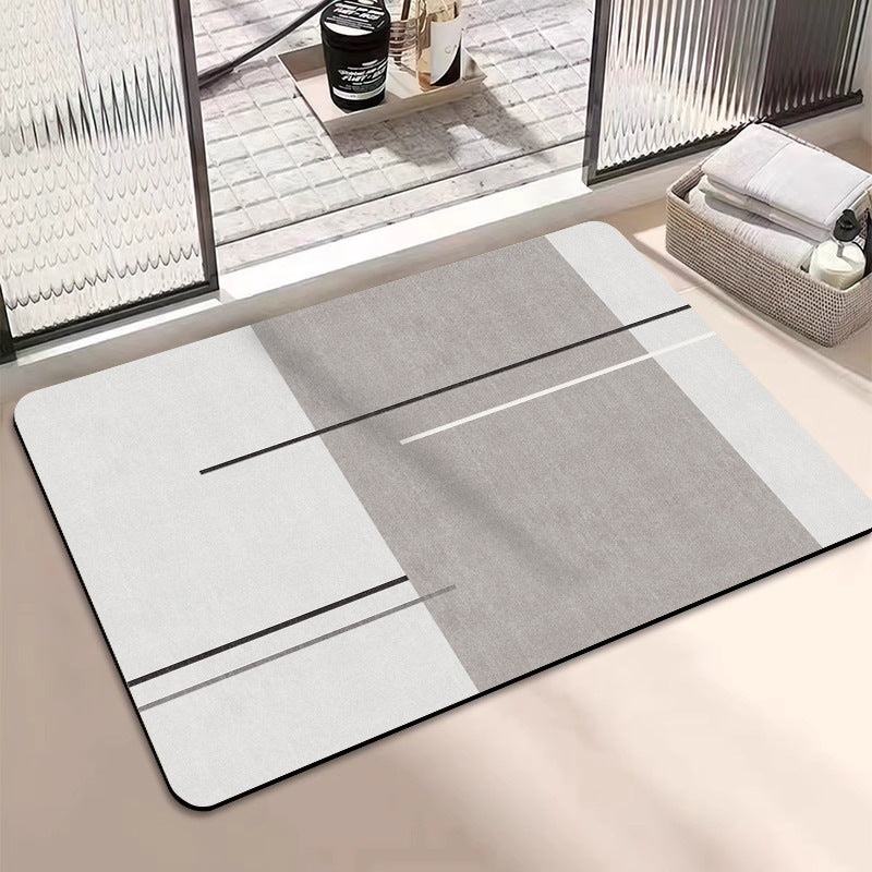Geometric Patterned Bathroom Mat Bowlift