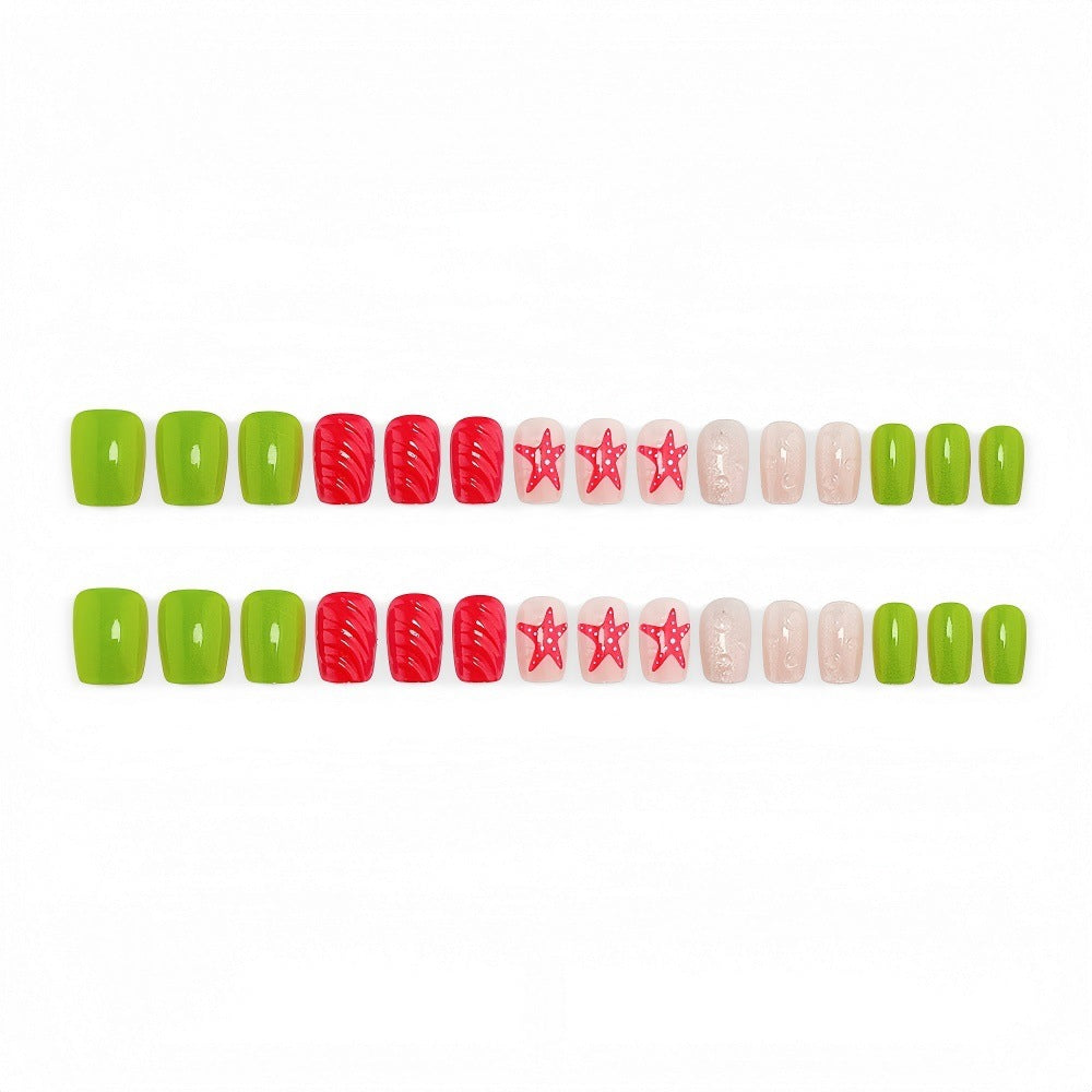 Artificial Nail Set with Festive Designs Bowlift