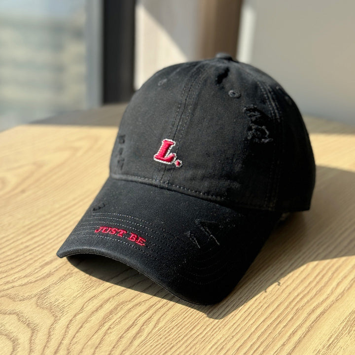 Women's Distressed Cotton Baseball Cap Bowlift
