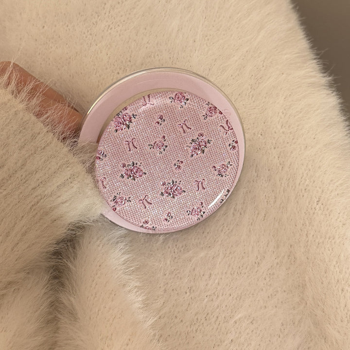 Hand mirror with floral design Bowlift