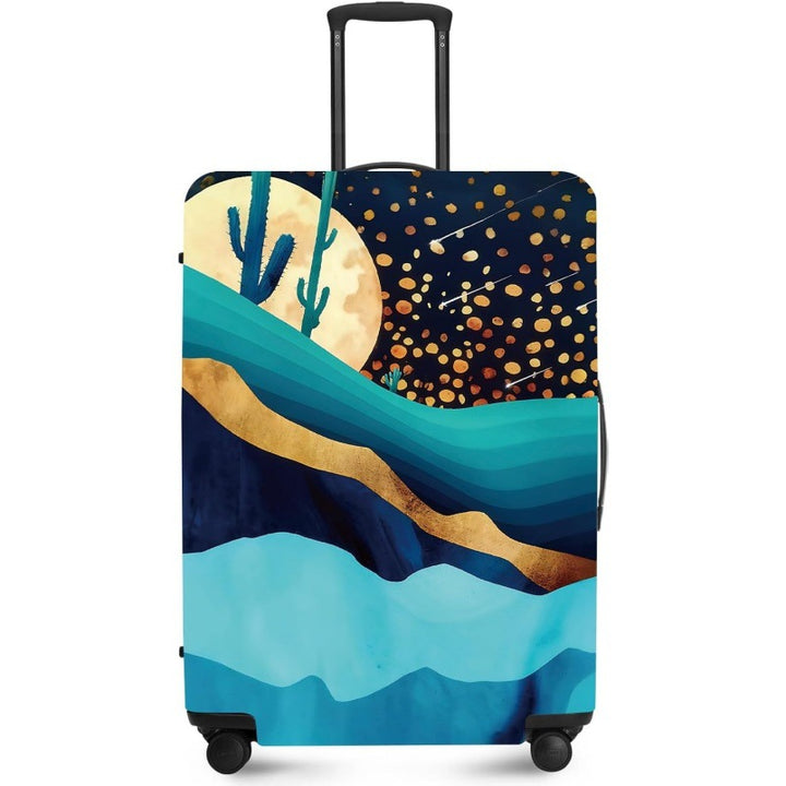 Unisex nan elastic suitcase cover with UV-resistant motif print and zip opening Bowlift