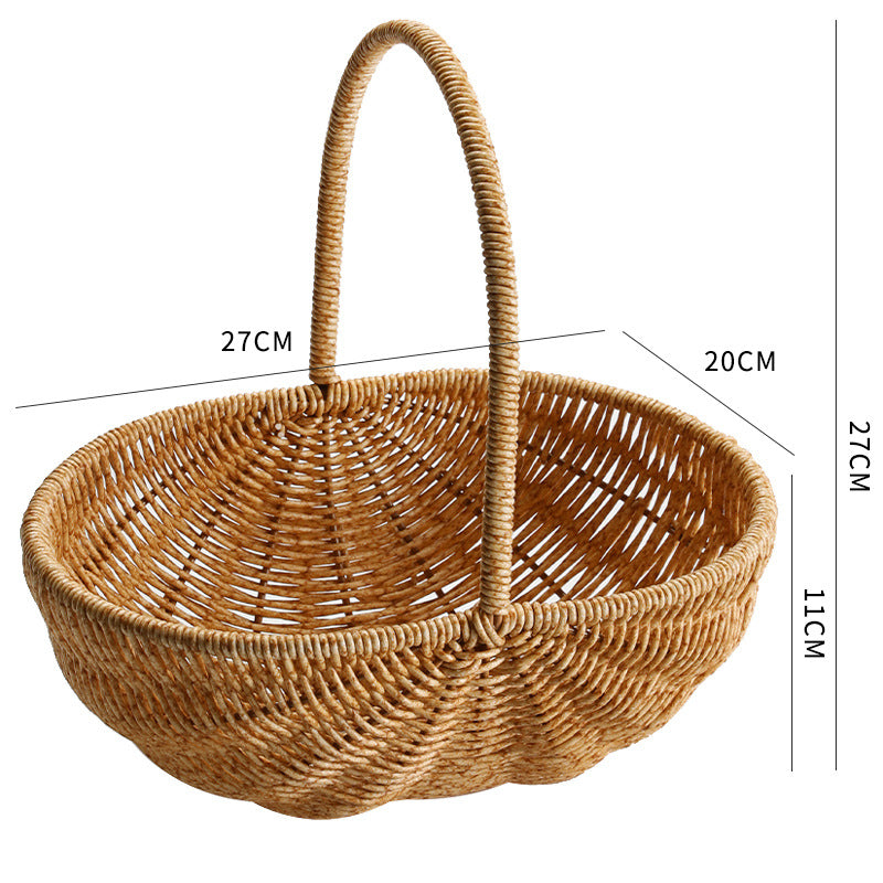 Handwoven Artisan Market Basket Bowlift