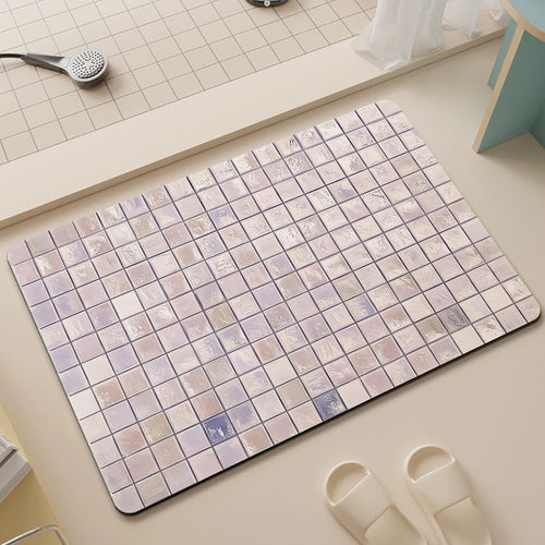 Luxurious Mosaic Design Bathroom Mat Bowlift