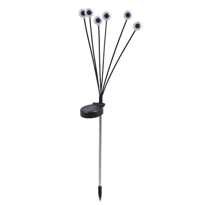 Glowing Eyeball Garden Stake Set With Solar LED And Flexible Stems Bowlift