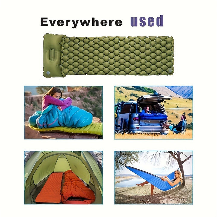 Inflatable Comfort Camping Mat With Ergonomic Air Cushions Bowlift
