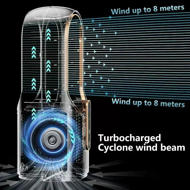 Unisex One size bladeless evaporative tower fan and humidifier with touch LED display and brushless motor Bowlift