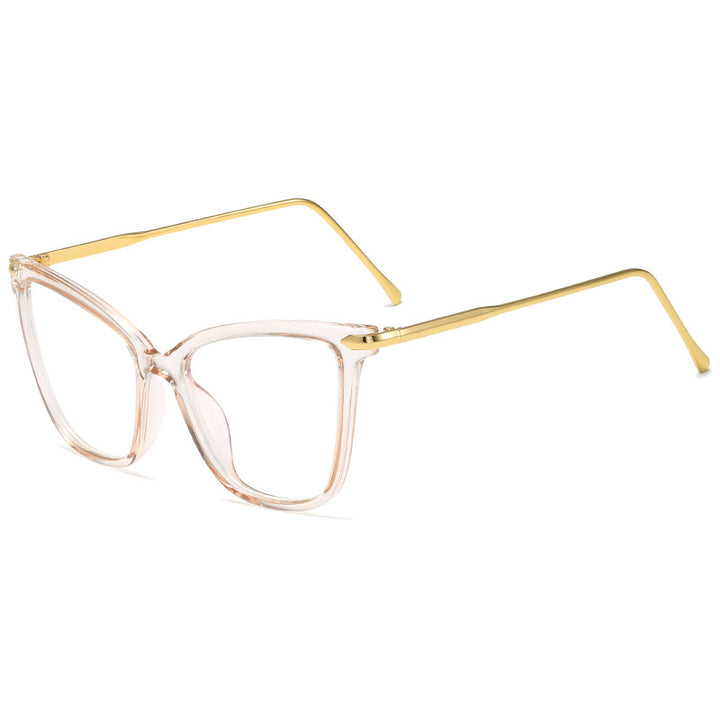 Women Cat-Eye Glasses with filigree Metal Frame Bowlift