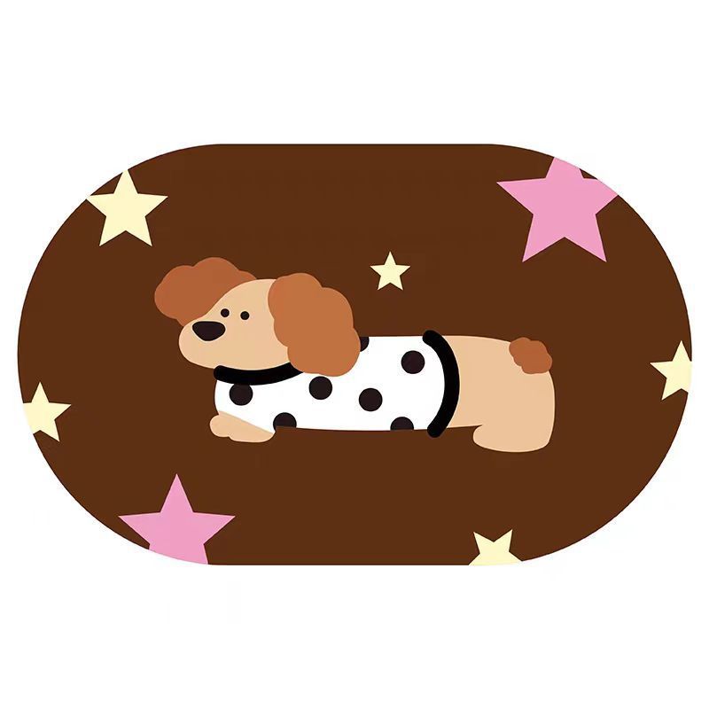 Playful Dog-Shaped Bath Mat