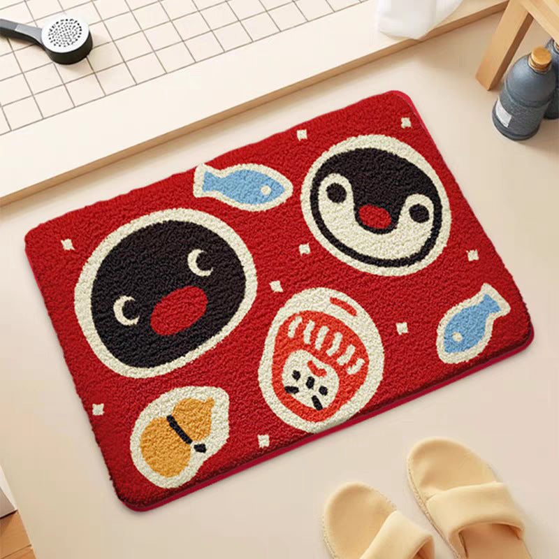Playful Fish-Shaped Bowlift Rug