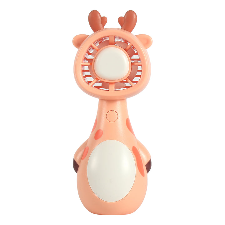 Giraffe-Themed Handheld Fan Bowlift