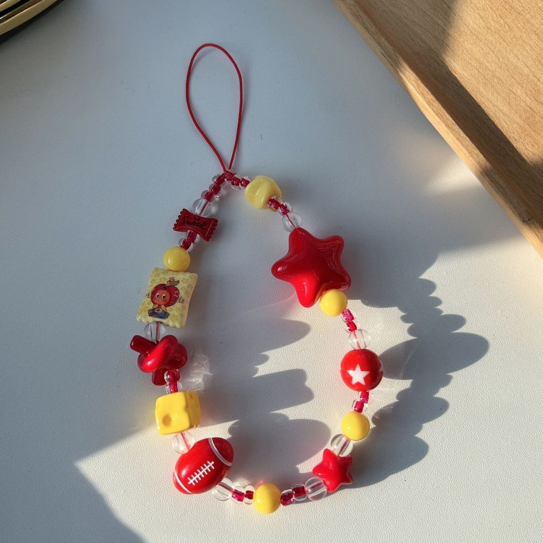 Colorful Themed Beaded Charm Lanyard Bowlift