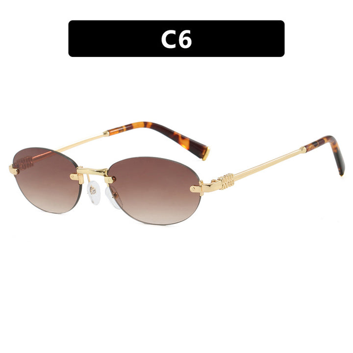 Women's fashion sunglasses with oval frame and elegant accents Bowlift