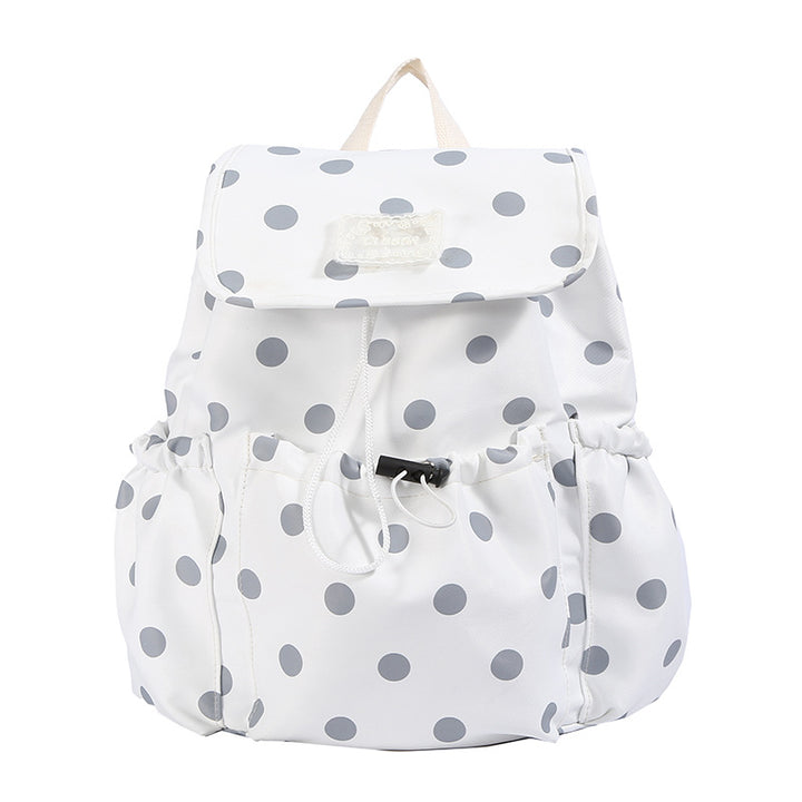 Playful Polka Dot Themed Backpack Bowlift
