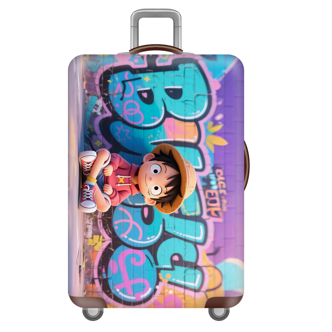 Unisex hard-shell suitcase with cheerful dinosaur motif Bowlift
