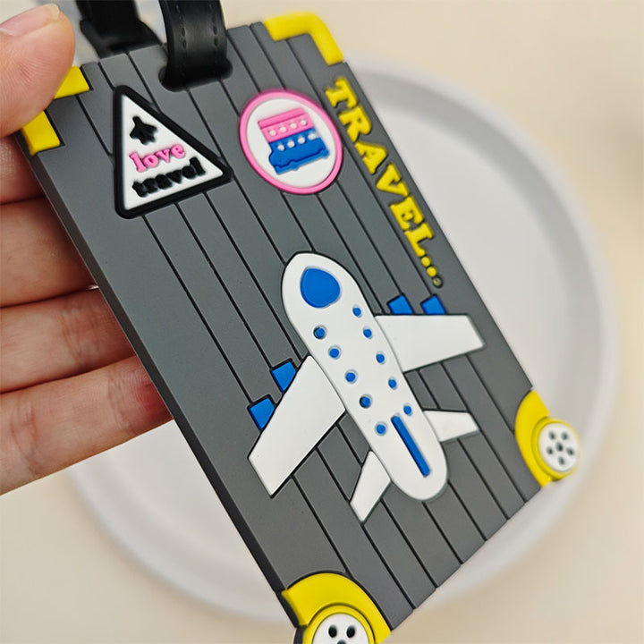 Unisex Luggage Tag in Fun Airplane Design Bowlift