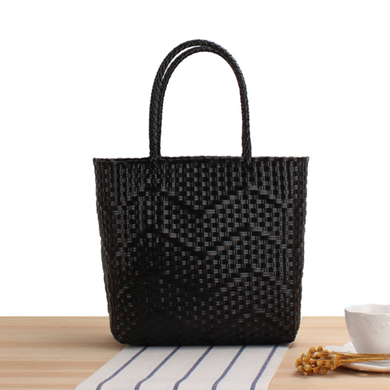Handbag Made of High-Strength Braided Material with Elegant Wave Structure Bowlift