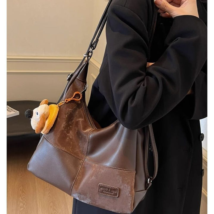 Casual Leather Hobo Bag Bowlift