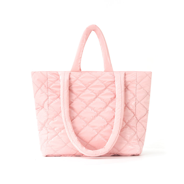 Padded Tote Bag in Modern Check Design Bowlift