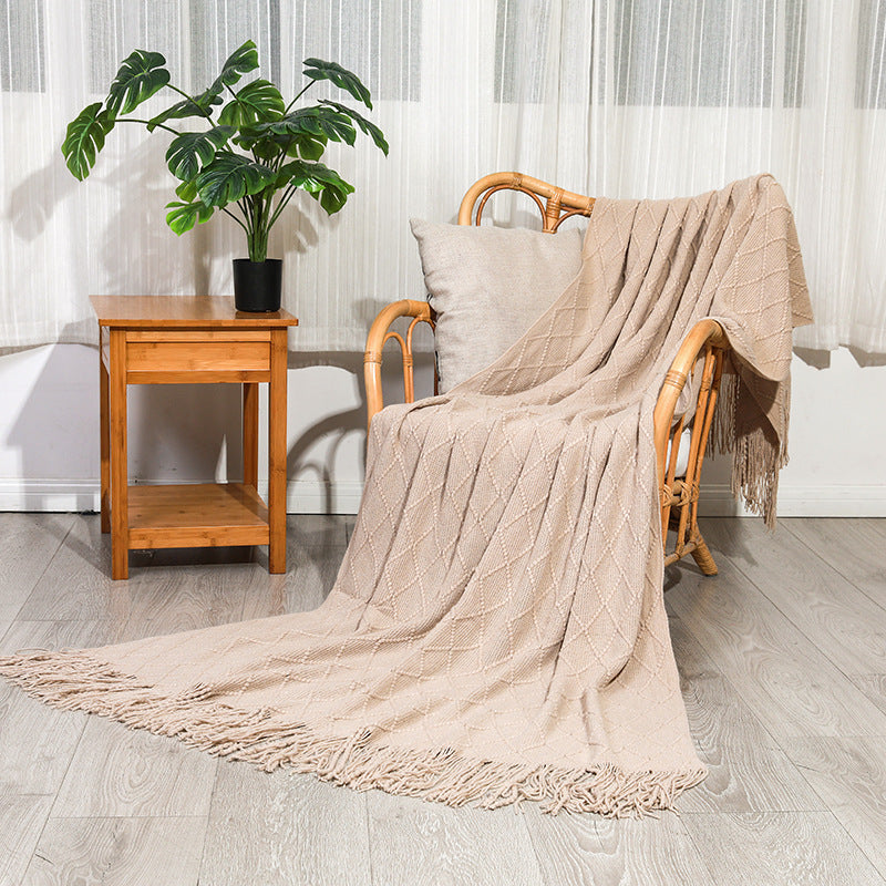 Woven Textured Throw Blanket