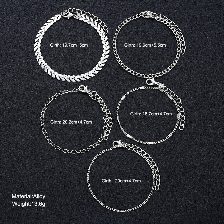 Multi-Layered Chain Bracelet Set Bowlift