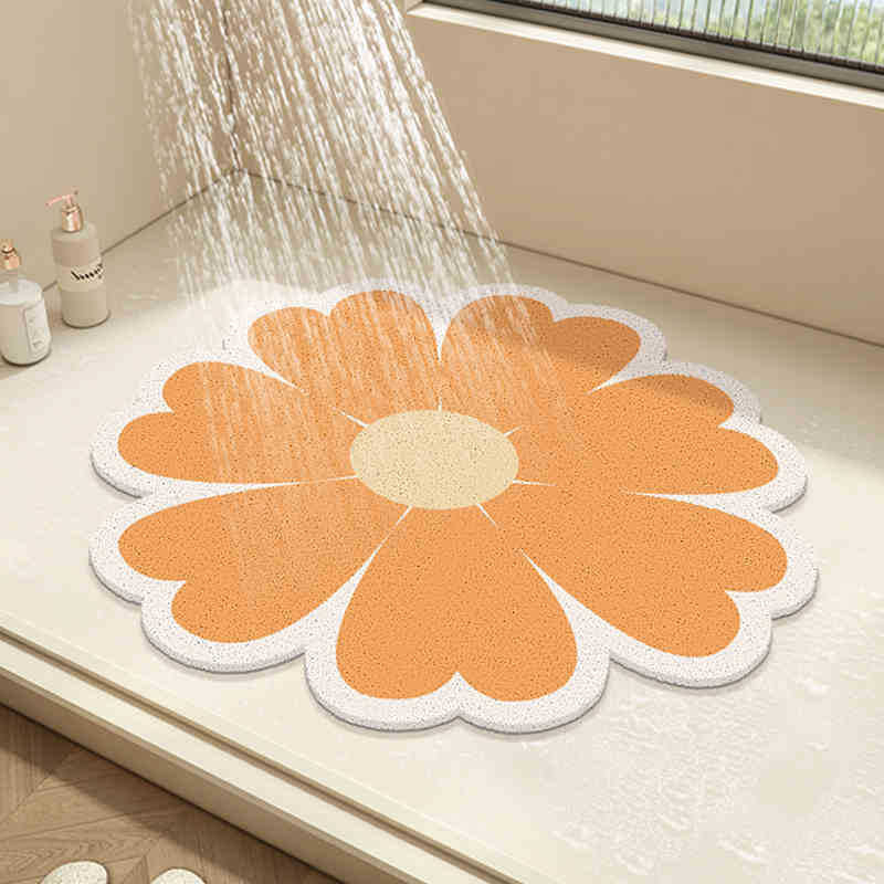 Floral Design Bath Mat Bowlift