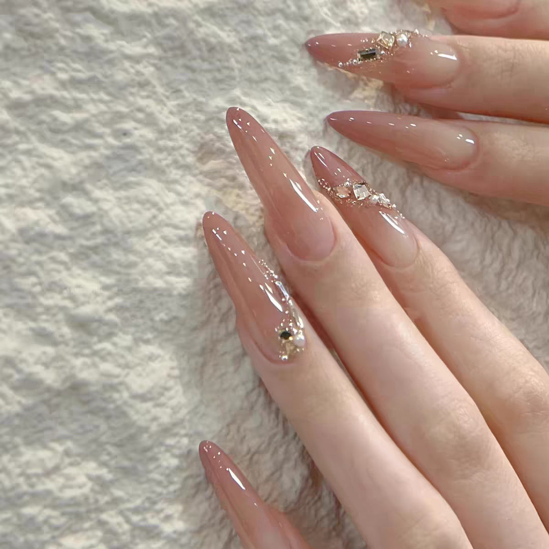 Glossy Square Tip Nail Enhancements