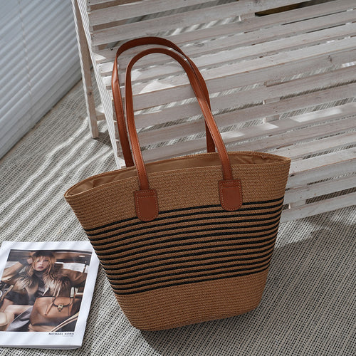 Basket bag with leather handles Bowlift