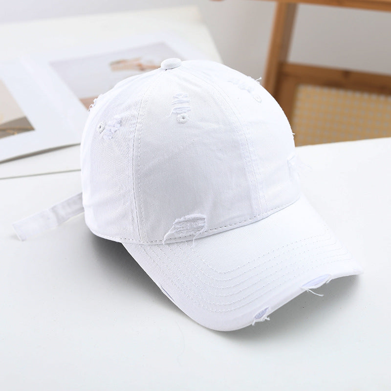 Women Casual Destroyed-Basecap Bowlift