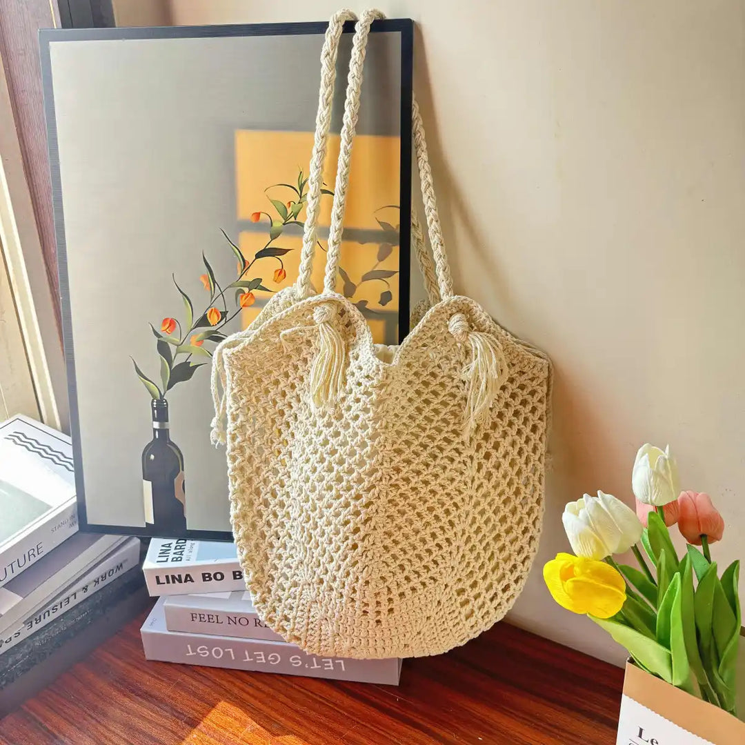 Generous macramé tote bag Bowlift