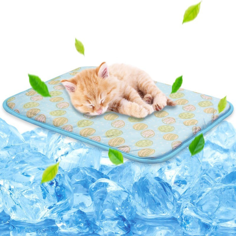 Unisex nan self-cooling pet cooling mat with pressure-activated gel core and non-slip bottom Bowlift