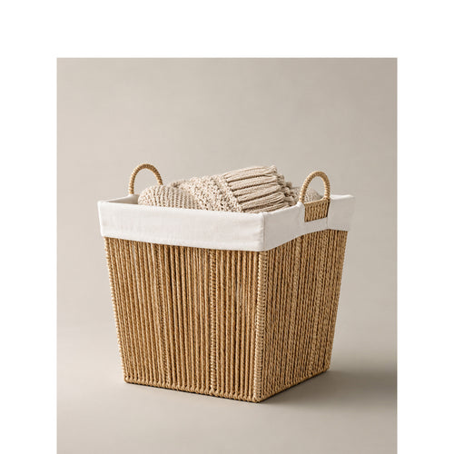 Decorative storage basket with fabric insert Bowlift