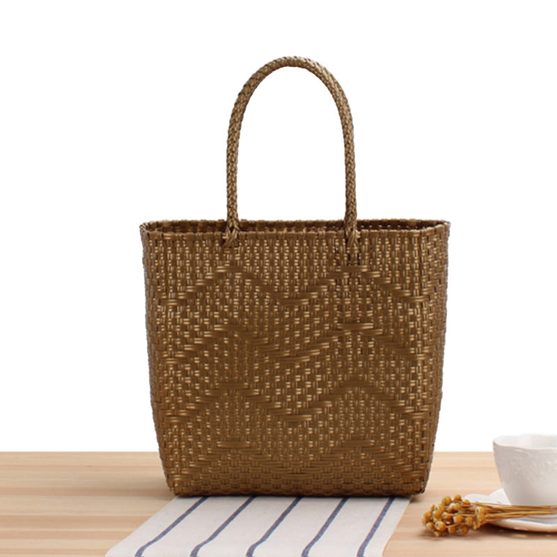 Braided shopping bag with structured design Bowlift