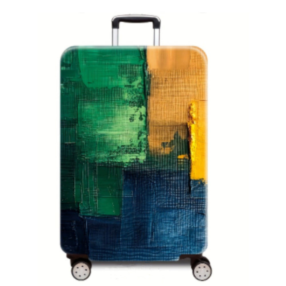 Women Hard Shell Suitcase with Modern Abstract Art Design Bowlift