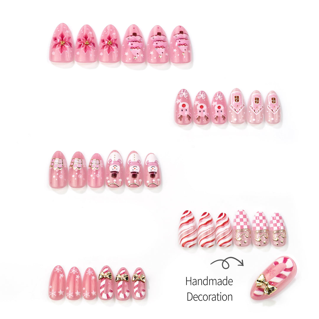 Holiday-Themed Decorative Press-On Nail Set