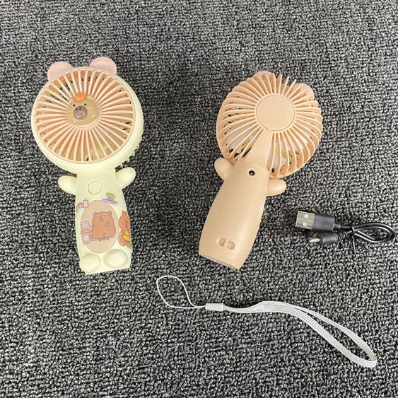 Unisex Portable Hand Fan in Playful Bear Design Bowlift