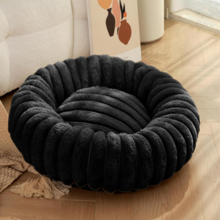 Women Round Cuddle Bed with High Edges Bowlift