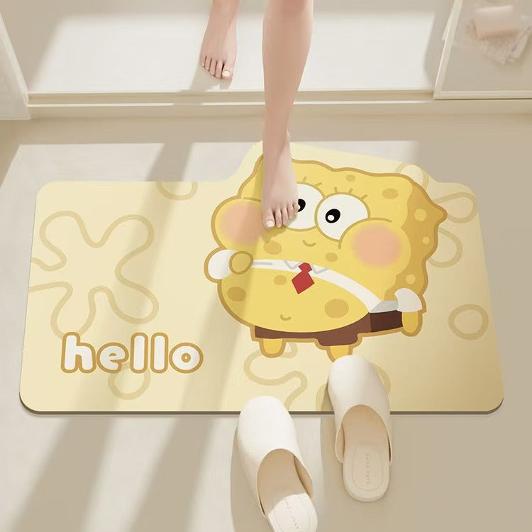 Cartoon Character Themed Bath Mat Bowlift