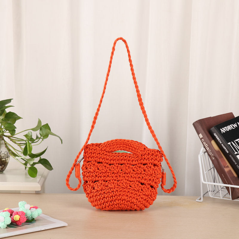 Handcrafted shoulder bag with unique knit design Bowlift