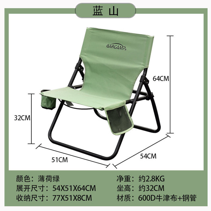 Women Comfortable Folding Chair with Cup Holder Bowlift