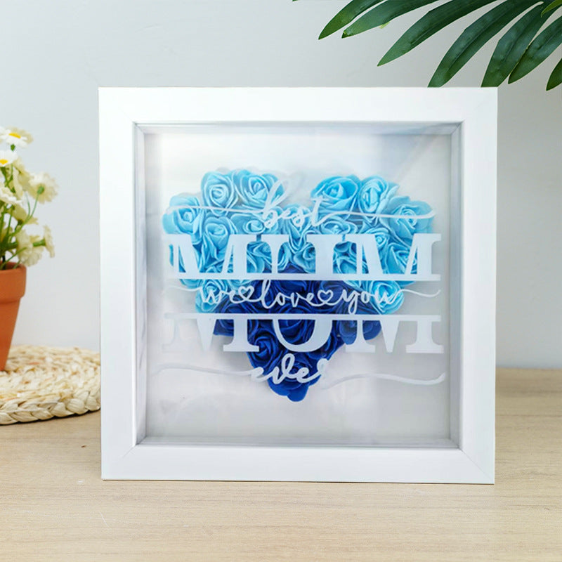 Square Shadow Box Display Frame With Removable Deep Well And Glass Cover