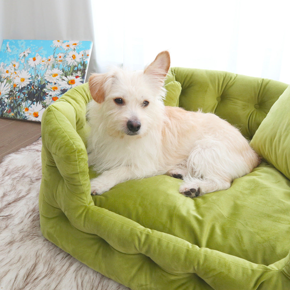 Luxurious Velvet Dog Bed