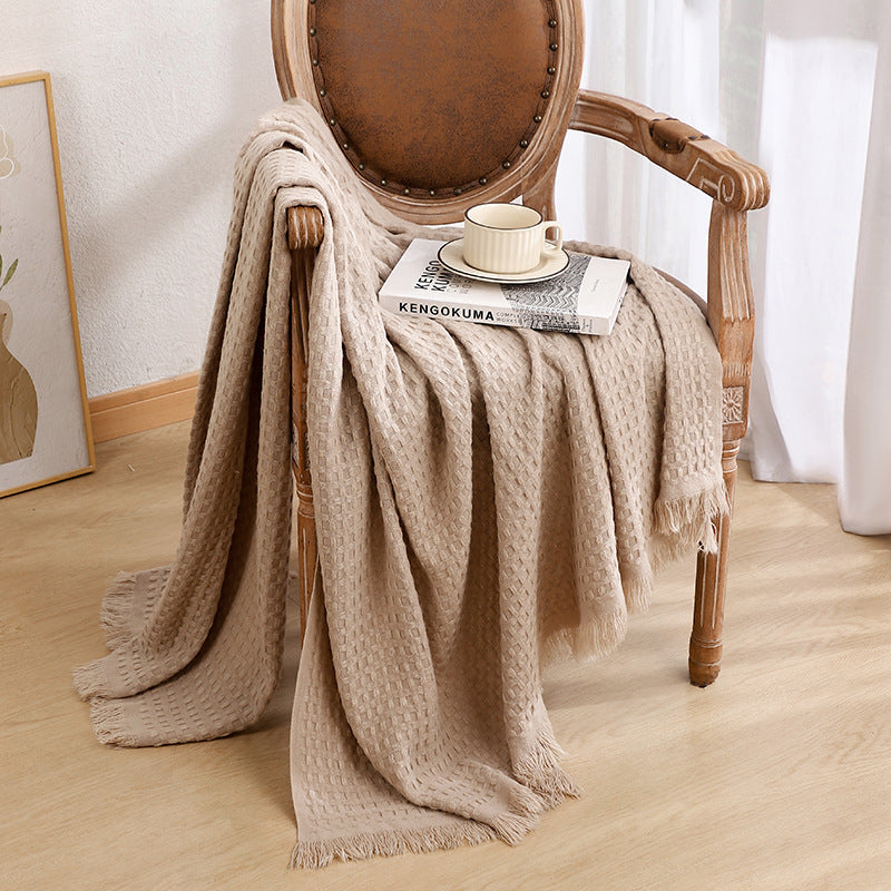Luxurious Textured Knit Throw Blanket Bowlift