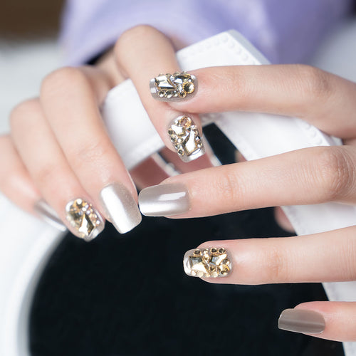 Decorative Rhinestone Press-On Nails