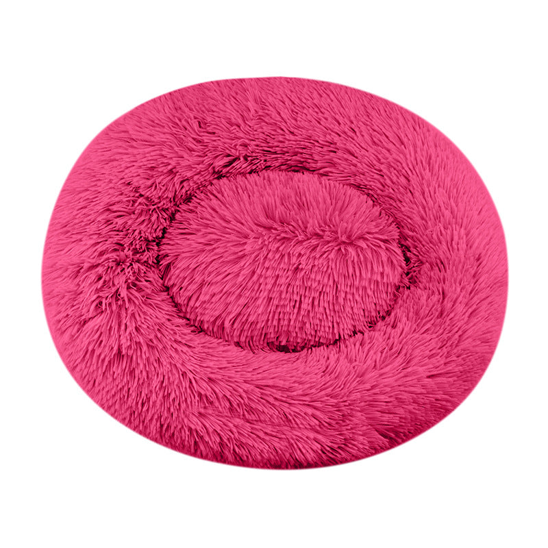 Luxurious Plush Round Dog Bed