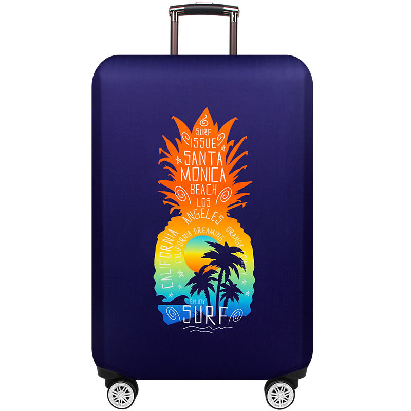 Women's Hard Shell Suitcase with Trendy Surf Motif Bowlift