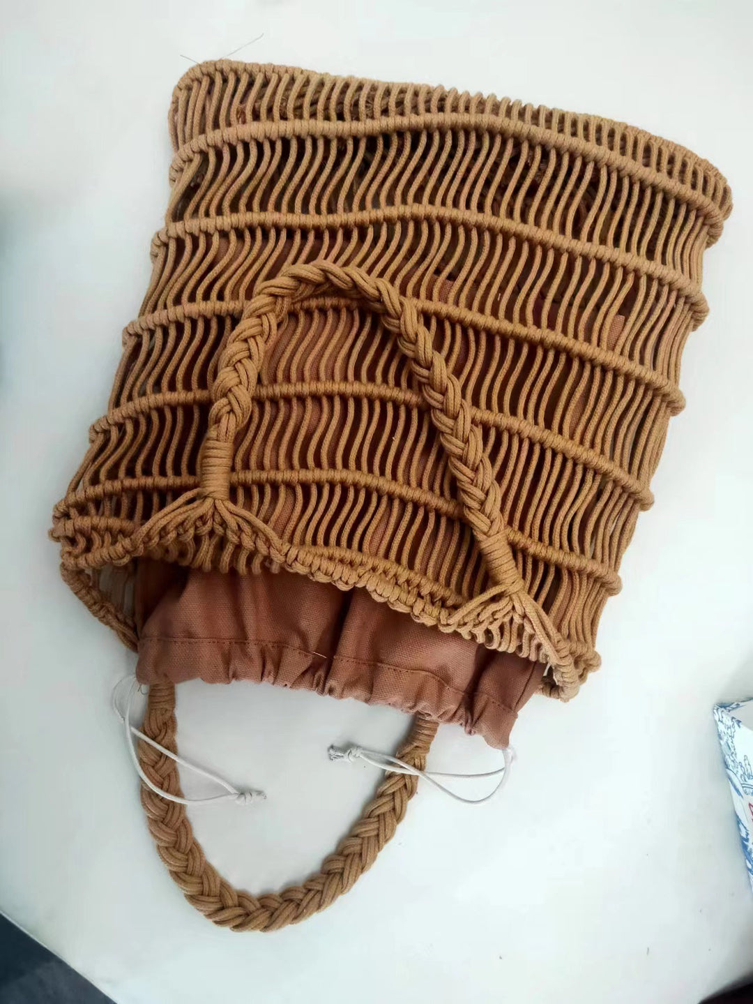 Handmade basket bag with braided design Bowlift
