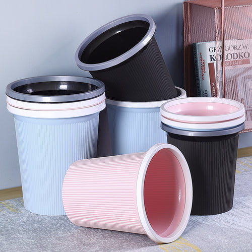 Ladies elegant and practical waste bin with ribbed surface Bowlift