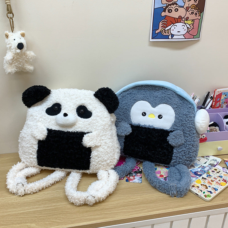 Plush Bag in Penguin Design Bowlift